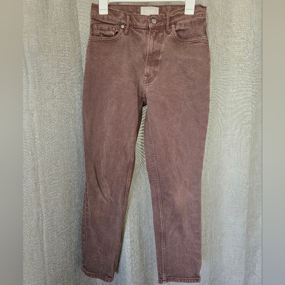 Everlane Jeans Women 27 Crop Brown The Original Cheeky Jean Organic Cotton Denim